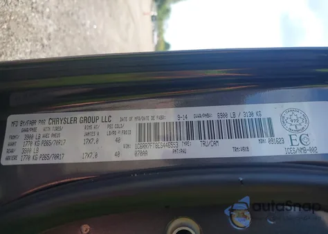 2014 Ram 1500 St из США, поврежденный, VIN 1C6RR7FT8ES446553